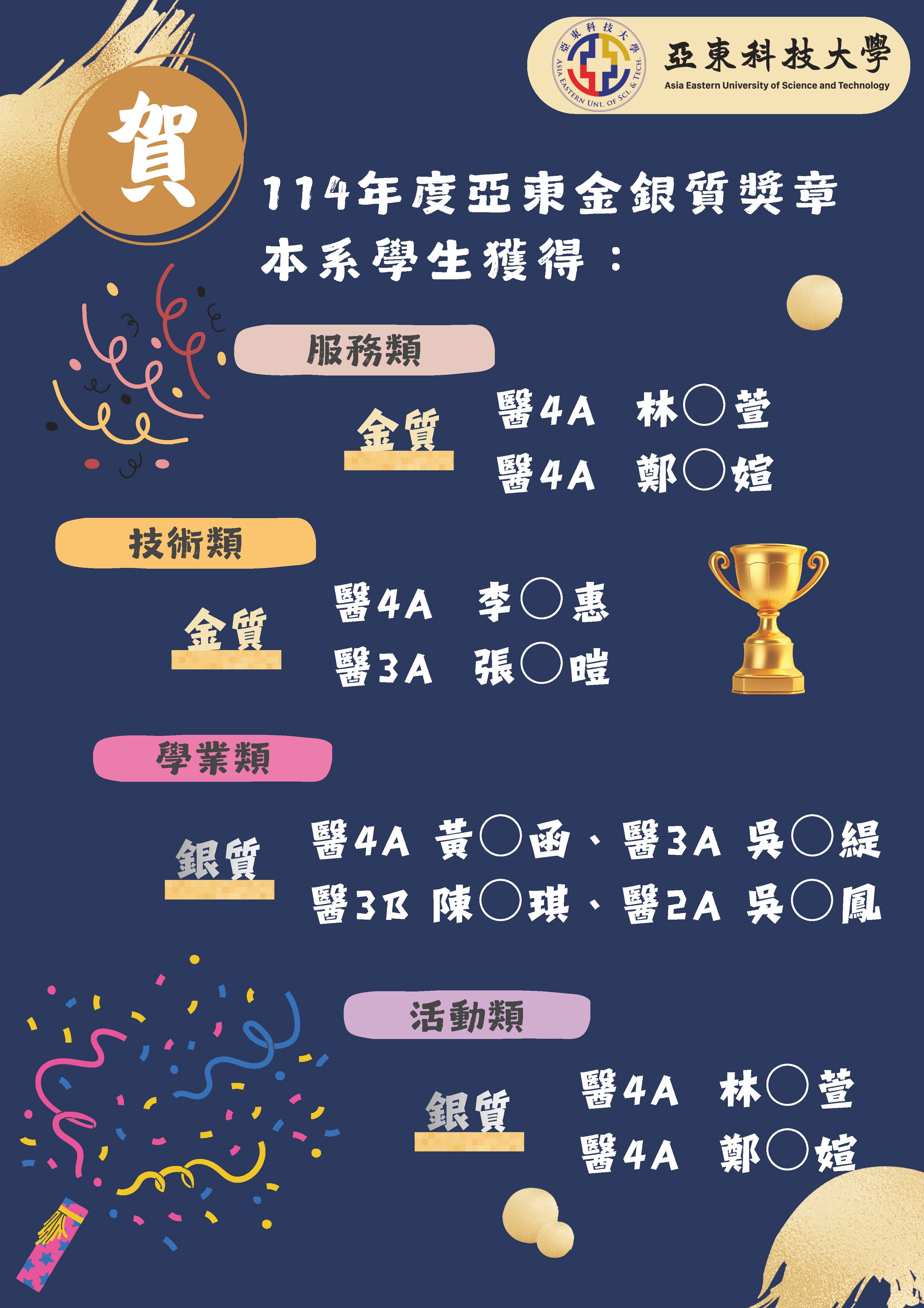 114學生榮獲金銀質獎章(另開新視窗)